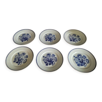 Flat plates blue flower Badonviller