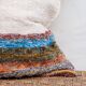Housse de coussin artisanale en coton recyclé tissé main