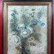 Oil/canvas Nature Wildflowers, Thistles signed Guy Lanier