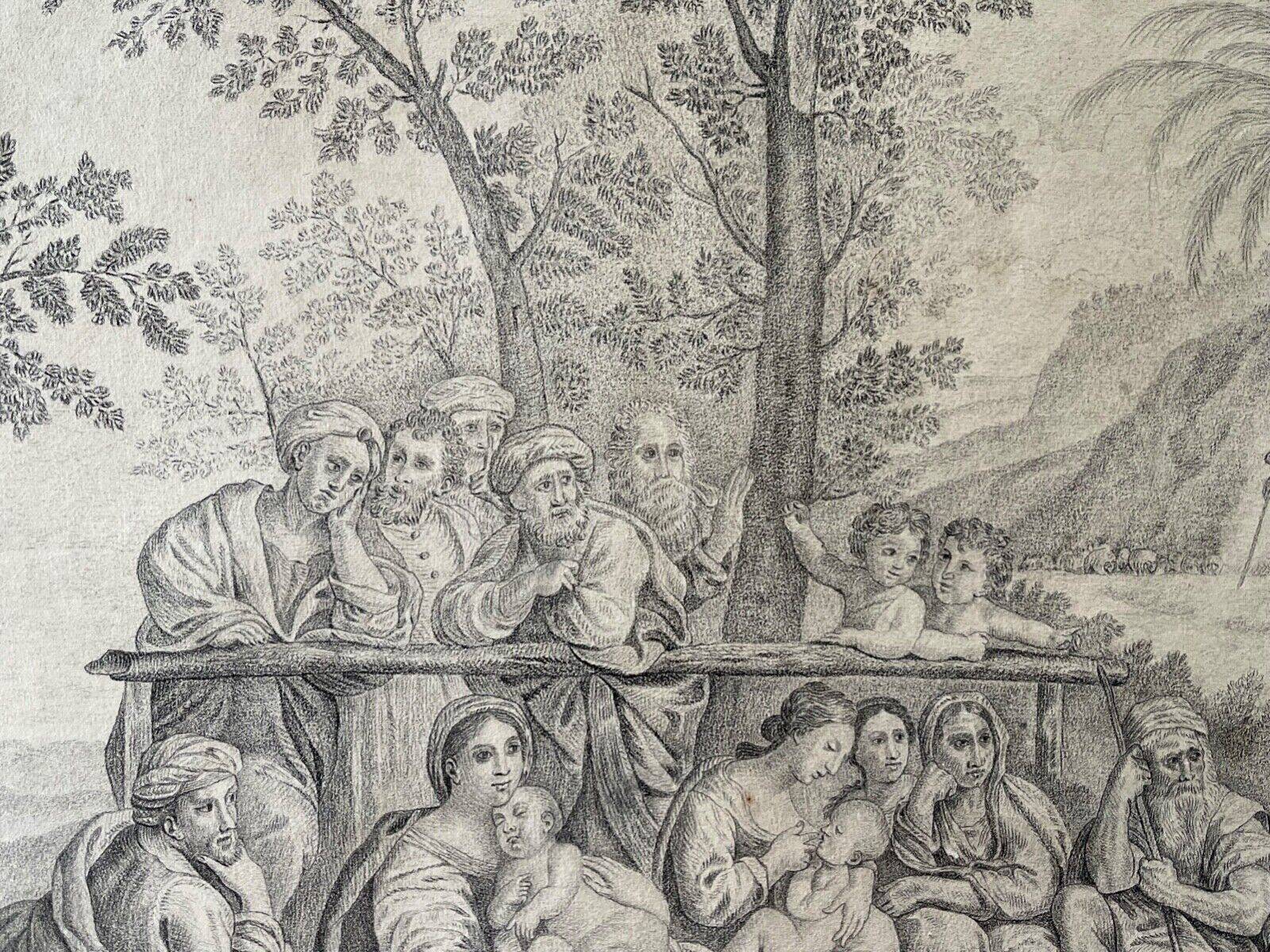 The preaching of Saint John the Baptist Rare three virgins and child golden number