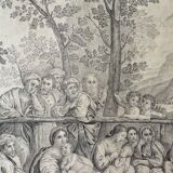 The preaching of Saint John the Baptist Rare three virgins and child golden number
