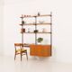 Kai Kristiansen home office shelving unit in teak for FM Mobler, 1960s