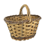 Large braided basket of different types of strands