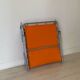 Orange and metal deckchair 1970