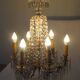Napoleon III chandelier with crystal pendants, signed Portieux, 19th century.