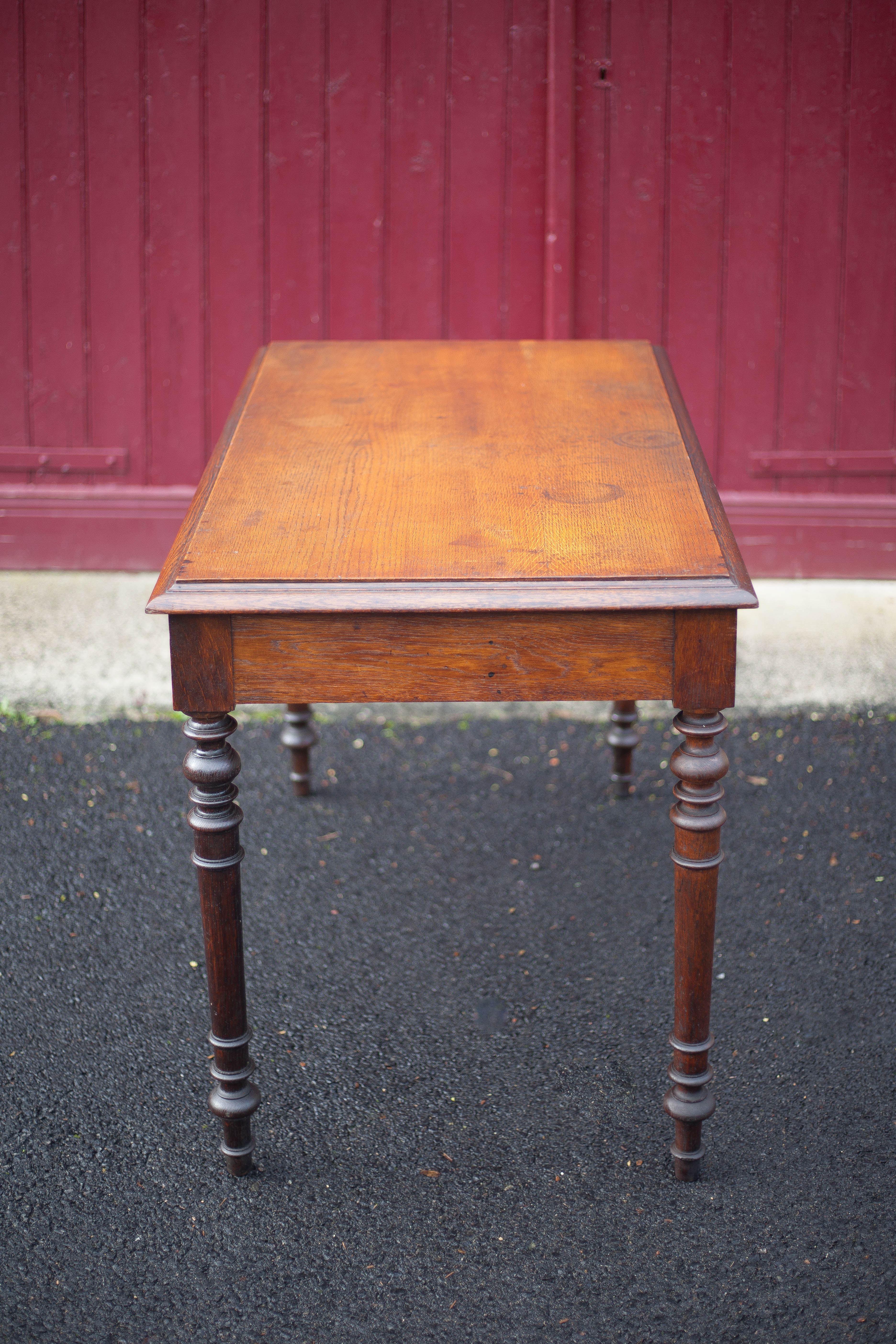 Table or desk Louis Philippe with two drawers