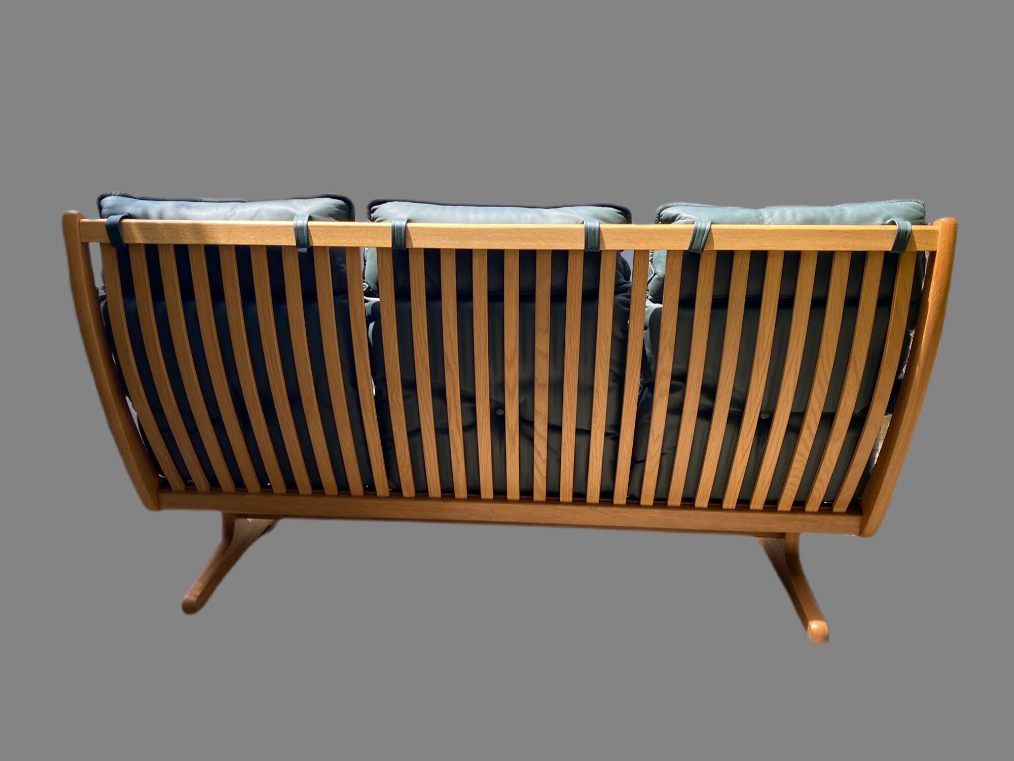 Scandinavian sofa 1970 teak and leather