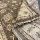 Brown Wool Rug, Handmade Floral Ziegler Carpet 148x96cm Oriental Decor