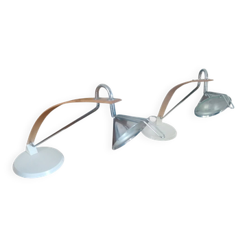 Pair of chrome Scandinavian design lamps - Tord Bjorklund: Prolog - 1990