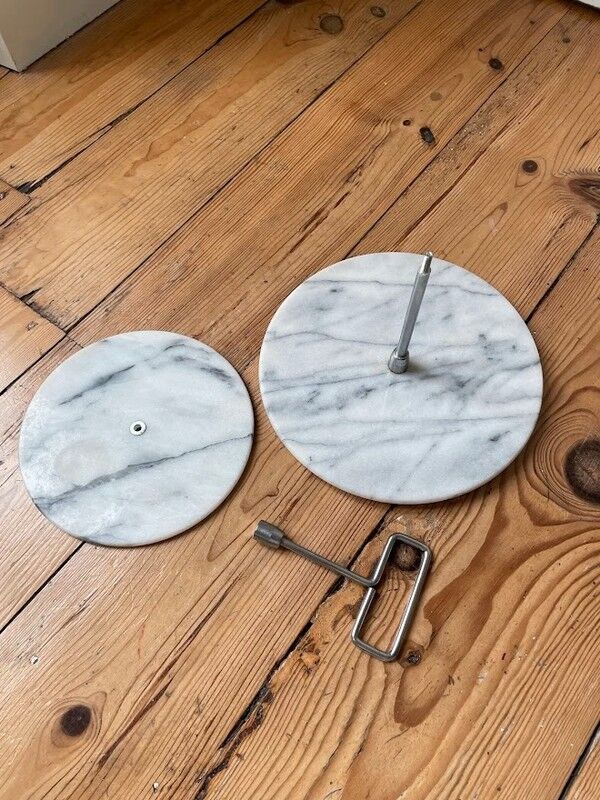 Old service tray 2 floors marble