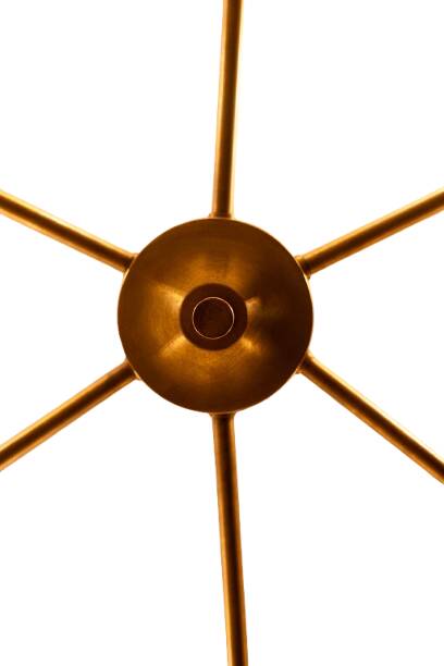 6-light wall sconce in patinated brass, contemporary work
