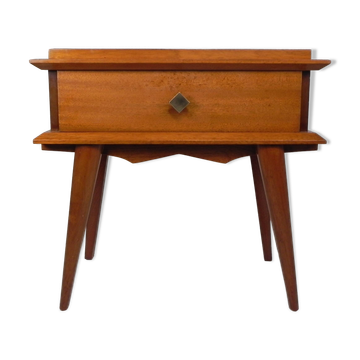 Table de chevet vintage en teck, années 1960