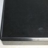 Table basse bois laqué noir, France, circa 1970