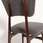 Chaise bouclée gris foncé du 20ème siècle, 1960