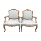 Pair of re-tapised Louis XV convertible chairs