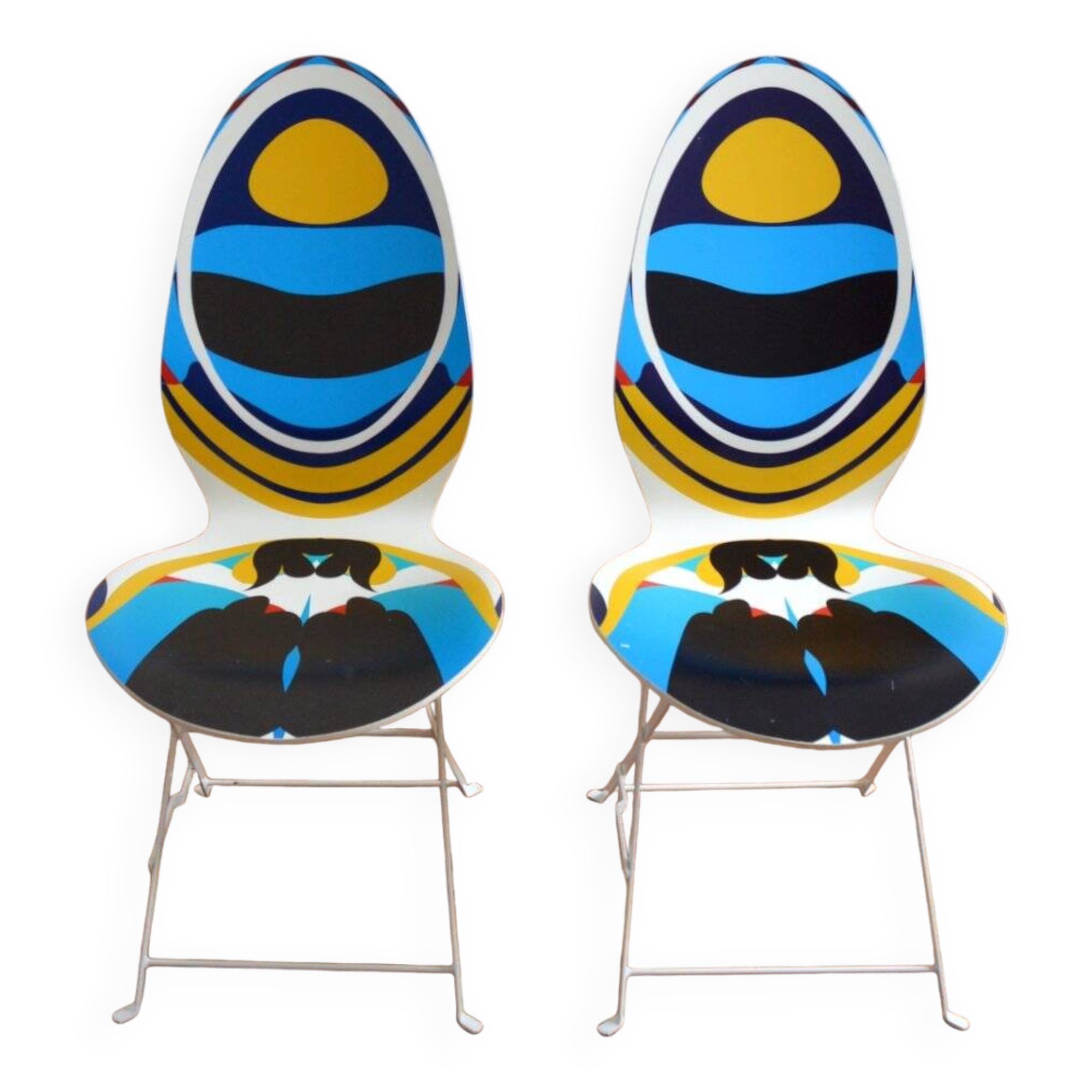 Set of 2 Haute Couture chairs Moon Series by Christian Lacroix vintage