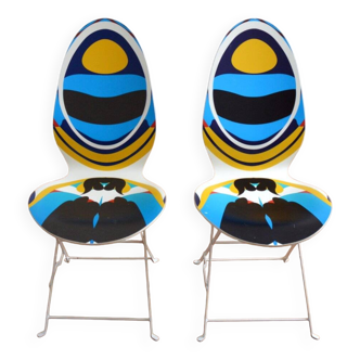 Set of 2 Haute Couture chairs Moon Series by Christian Lacroix vintage