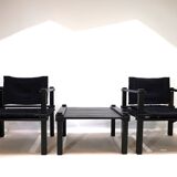 Bofinger set of 2 Farmer lounge chairs with table by Gerd Lange, 1960