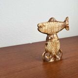 Decorative fish holder in studio pottery by Haico Nitzsche for Søholm, 1960s.