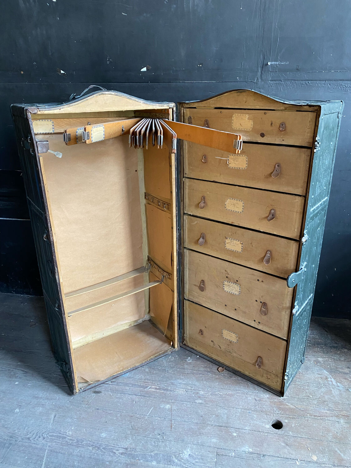 Grande malle belle époque de paquebot voyage