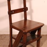 Transformable Library Step Stool into Chair - 19th Century