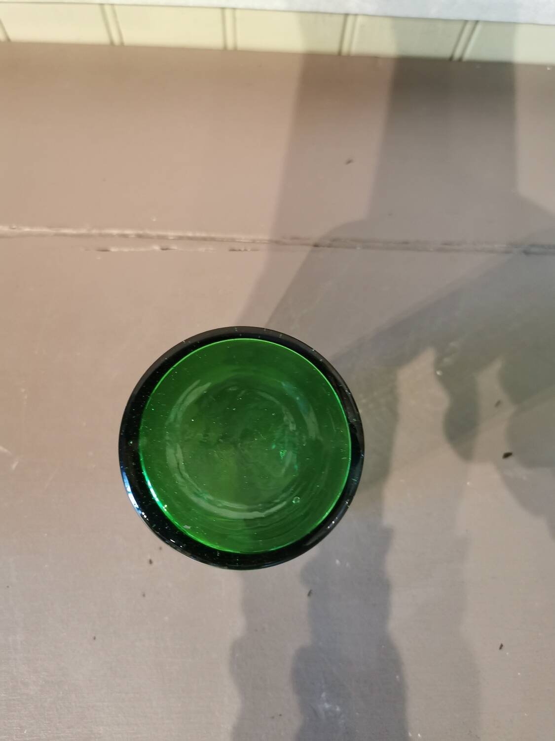 6 large green Beldi glasses