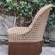 Vintage chocolate velvet toad armchair