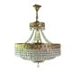 Antique castle style chandelier with tassels and floral details