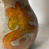 Stoneware lamp with wool shade