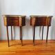 Pair of Louis XV style kidney-shaped bedside tables.