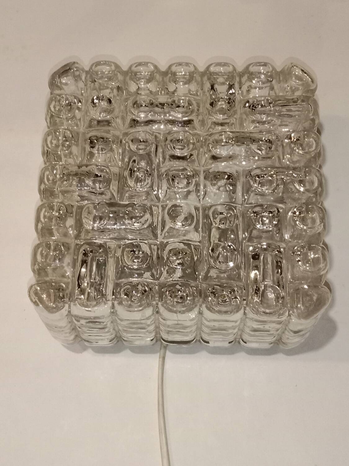 Erco Glass Wall or Ceiling Light 20 cm Vintage 60s/70s
