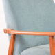 Renovated vintage armchairs sky blue