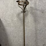 Feudal style lamp post candle holder in cast iron from the 19th century