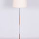Original MidCentury Floor Lamp, Palisandr, Chrome-plated Steel, Czechia, 1960s