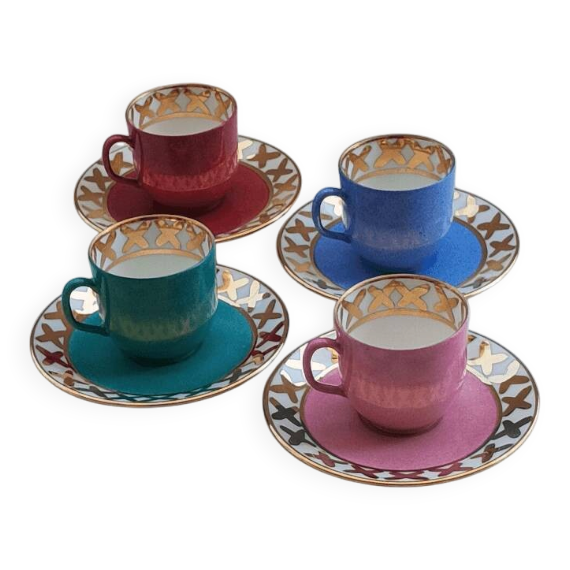 Service of 4 cups designed by Hilton McConnico from the 1980s.