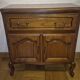 Classic style TV unit with sliding shelf