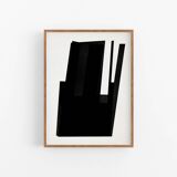Abstract black giclee print, 50x70cm