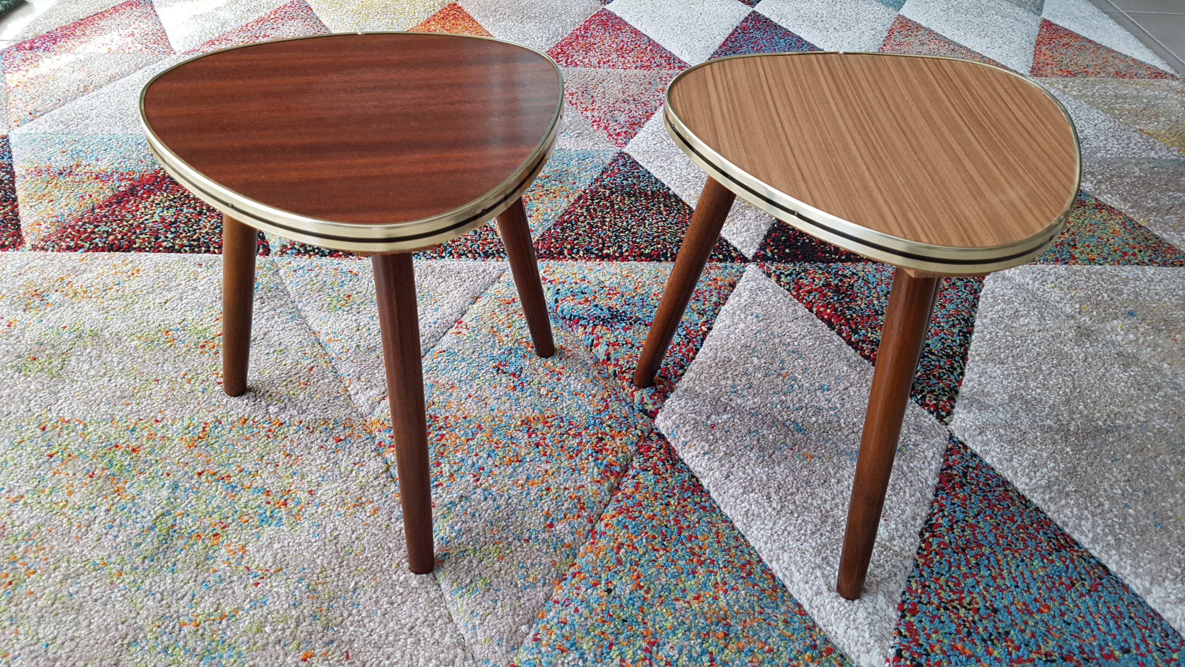 Duo plant holders formica, vintage tripod