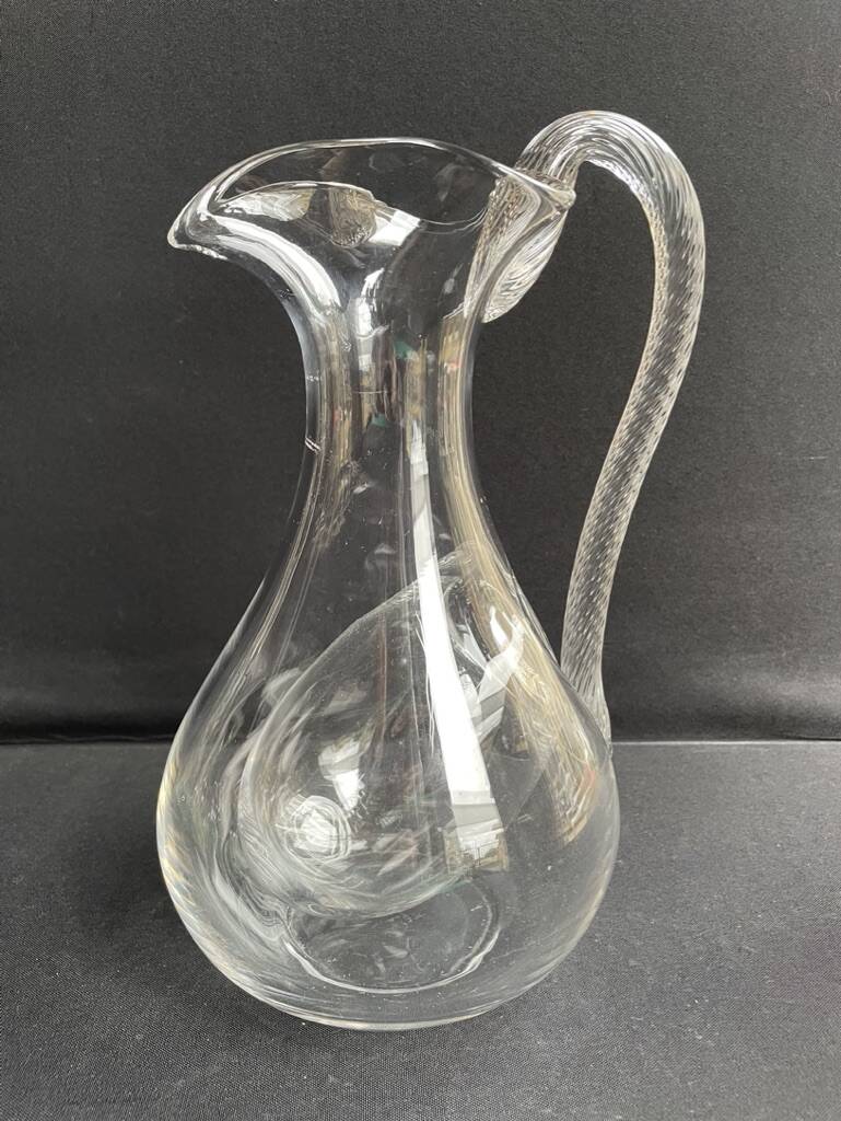 Orangeade pitcher with ice bag – Plain crystal – 19th century