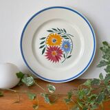 Large round antique earthenware dish from Choisy-le-Roi