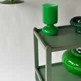 Painted wooden serving trolley, patinated, circa 1950