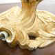 Louis XV Rococo style bouillotte lamp in gilt bronze with 2 light arms