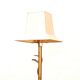 Floor lamp in hammered brass and gilded metal with reptilian decoration - Vintage from the 4s to