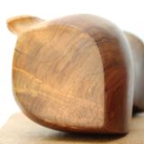 Sculptural wooden pitcher, 60s