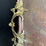 Hammered copper tray and bronze handles