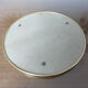 Plateau miroir rond en aluminium doré art deco années 40 50