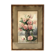 Watercolor "Bouquet of roses", framed and signed
