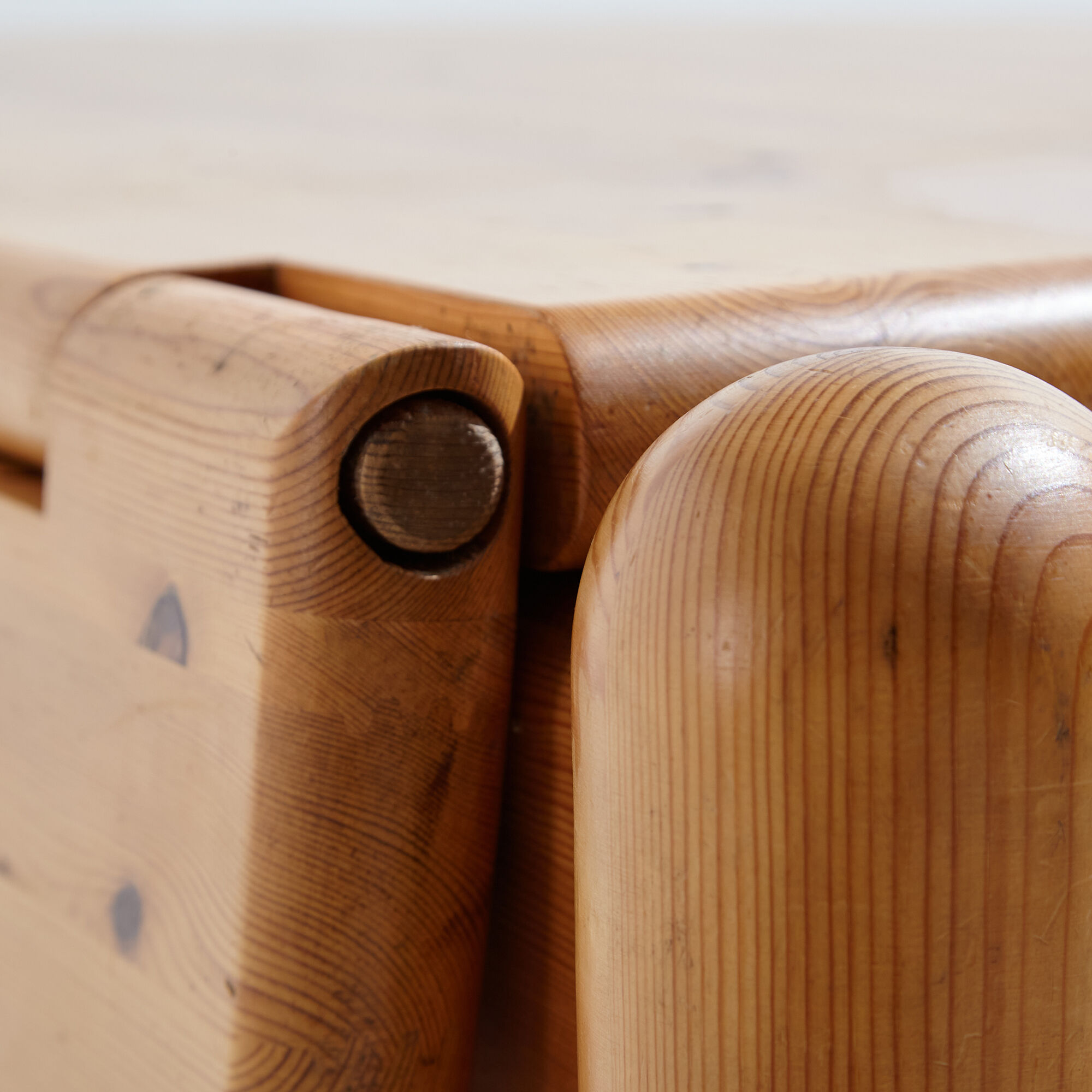 Pinewood dining set by rainer daumiller for hanex, set of 7