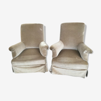 Paire de fauteuils de repos XIXeme