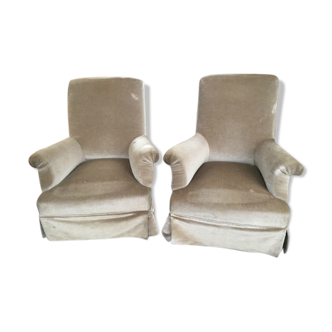 Paire de fauteuils de repos XIXeme